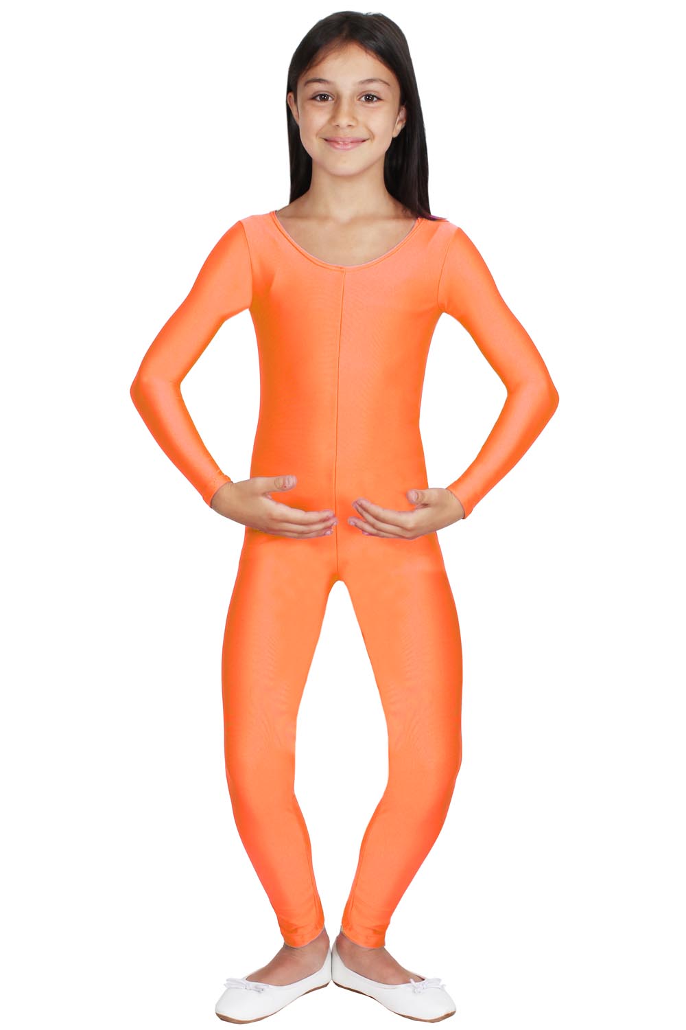 TUTA LYCRA ACCADEMICA DANZA ARANCIONE BAMBINA